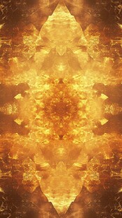 金色抽象对称艺术纹理图案