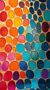 多彩圆形图案纹理背景