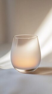 简约磨砂玻璃杯光影之美