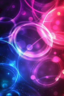炫彩光影环形抽象背景图