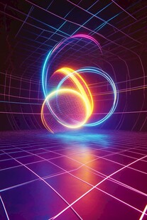 炫彩霓虹科幻空间场景