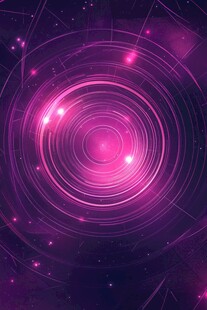 梦幻紫色科技感环形背景