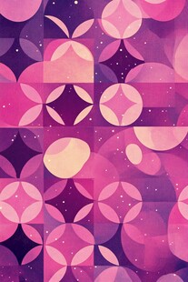 梦幻粉紫几何图案背景