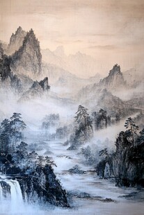 水墨山水间 云雾绕奇峰