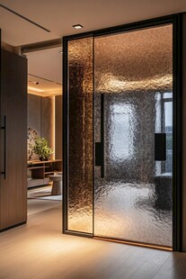 现代质感玻璃隔断室内门