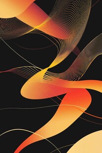 动感炫彩线条抽象艺术图