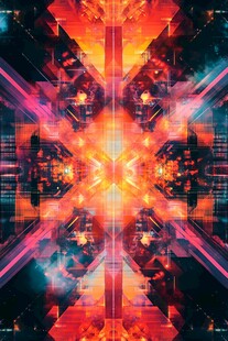 炫彩科幻几何光影艺术图