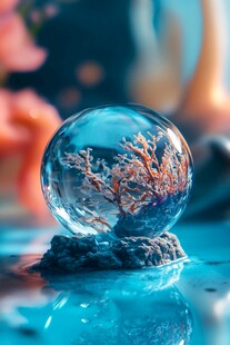 梦幻水晶球中的海底景观