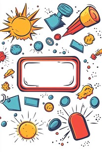 趣味手绘元素与空白框设计