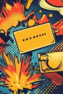 漫画风对话场景插画