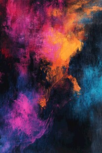 梦幻绚丽抽象色彩艺术画