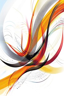 动感炫彩抽象线条艺术图