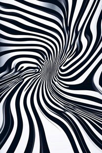 黑白条纹漩涡抽象背景图