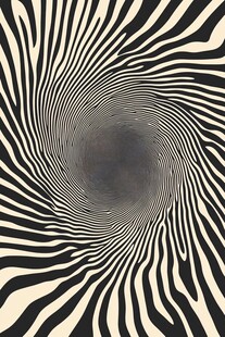 黑白旋涡条纹抽象图案