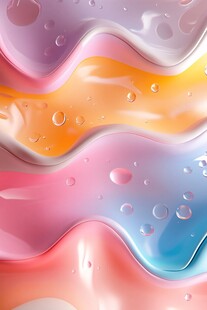 梦幻多彩流体波纹背景图