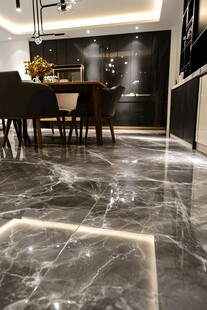 现代奢华风大理石餐厅空间