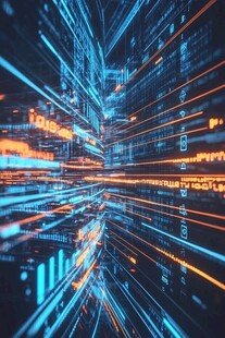 科技数字隧道 未来感画面