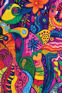 多彩奇幻抽象艺术图案