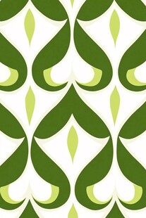 清新绿色几何花纹图案