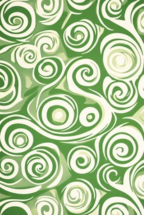 绿色螺旋花纹图案背景