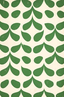 绿叶几何图案无缝背景图