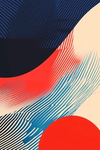 抽象几何线条艺术图案