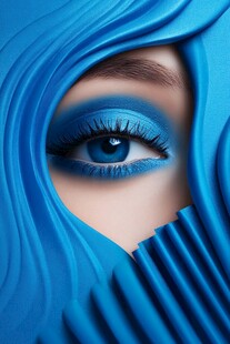 梦幻蓝调眼妆的神秘魅力