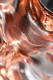 流动的金属质感炫彩液体