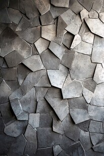灰色碎拼石墙面纹理