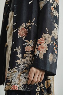 中式花卉印花复古风服饰