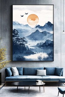 中式山水挂画 营造宁静氛围