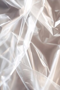 褶皱透明塑料材质特写