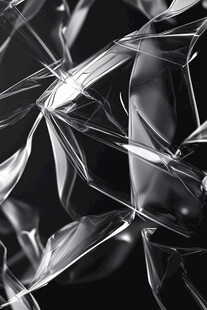 褶皱透明塑料纹理特写