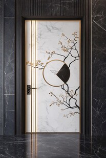 新中式艺术装饰入户门
