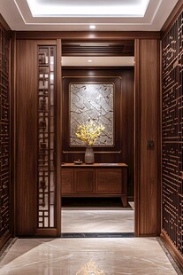 中式典雅入户玄关设计