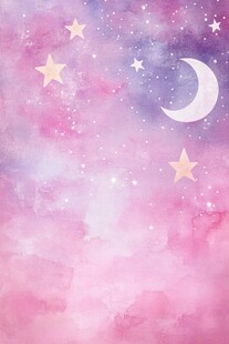 梦幻粉紫星空背景图
