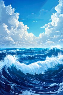 梦幻海洋 浪涌云舒之景