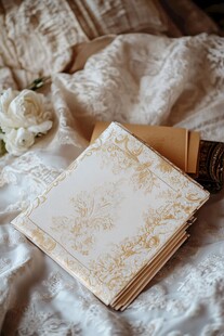 复古风书籍与花卉静物组合