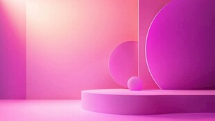 梦幻粉紫产品展示空间