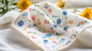 花卉图案精美手帕