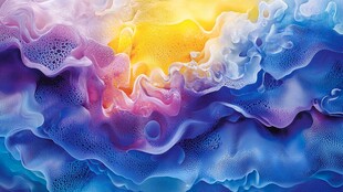 梦幻色彩流体艺术画面