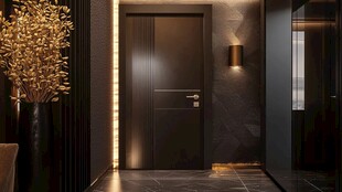 现代轻奢风入户门装饰场景