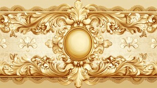 欧式奢华金色雕花装饰图案