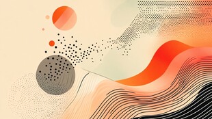 抽象几何渐变艺术插画