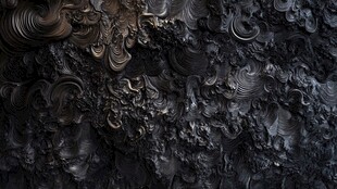 中式浮雕黑檀木纹理艺术