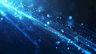 梦幻蓝光粒子流动背景