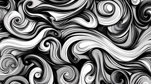 黑白动感线条抽象图案