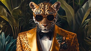 时尚豹先生的丛林帅气风