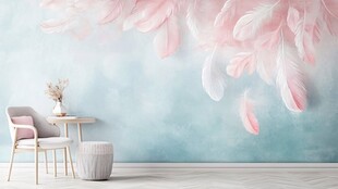 梦幻羽毛墙饰 温馨小角落
