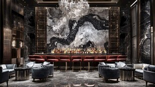 奢华大理石风格酒吧空间